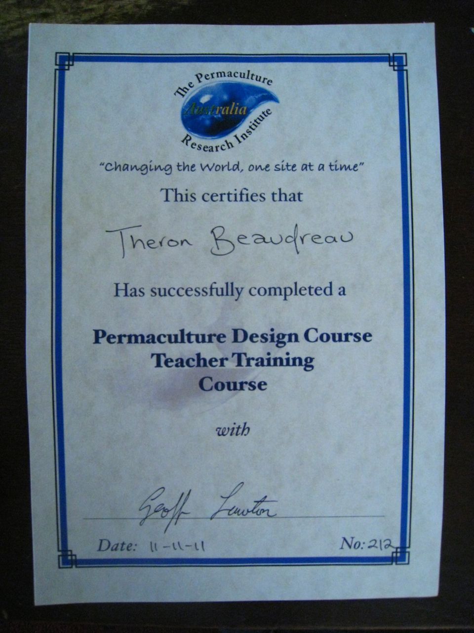 Permaculture Design Course Teacher Training Certificate